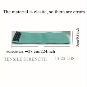 Yoga Resistance Band For Leg Thigh Hip Training, Elastic Pilates Stretch Belt For Women Home Gym Fitness Training - Green
