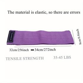 Yoga Resistance Band For Leg Thigh Hip Training, Elastic Pilates Stretch Belt For Women Home Gym Fitness Training - Purple