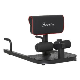 3 in 1 Padded Push Up Sit Up Squat Machine, Home Gym Fitness Equipment, Black - Black