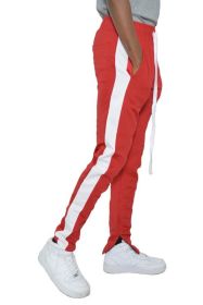 SINGLE STRIPE TRACK PANTS - RED WHITE - S