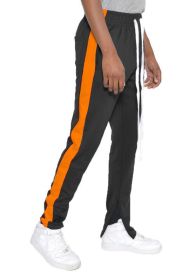 SINGLE STRIPE TRACK PANTS - black orange - M
