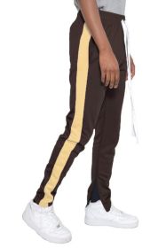 SINGLE STRIPE TRACK PANTS - BROWN SAND - 3XL