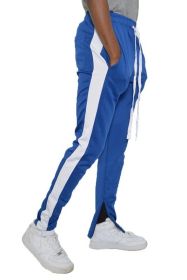SINGLE STRIPE TRACK PANTS - royal white - 2XL