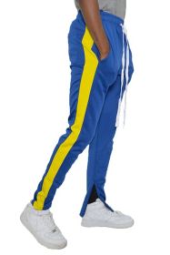 SINGLE STRIPE TRACK PANTS - ROYAL YELLOW - M