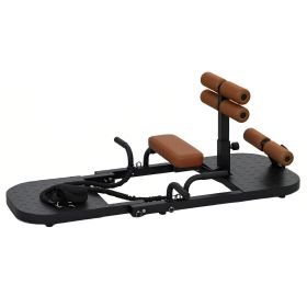 Foldable Sissy Squat Machine, Hip Thrust Machine with Push Up Stand, Multipurpose Glute Workout Equipment, Black - Black