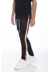 RAINBOW TAPE TRACK PANTS - Black - M