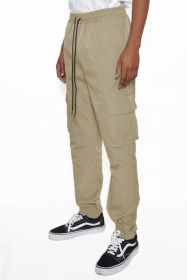 PEACOCK IRIDESCEINT JOGGER PANTS - BEIGE - 3XL