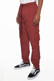 PEACOCK IRIDESCEINT JOGGER PANTS - RUST - XL