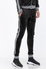 Velour Status Detail Jogger - BLACK SILVER - M