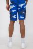 Weiv Mens Full Camo Sweat Shorts - BLUE - S