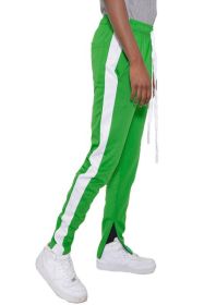 SLIM SKINNY STRIPE DESIGN TRACK PANT JOGGERS - KELLY WHITE - 2XL