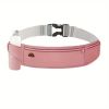 Secure Running Belt Pack – Lockable Zipper & Breathable Mesh for Phone/Wallet Storage (Ideal for Jogging & Travel) - Dusty Rose
