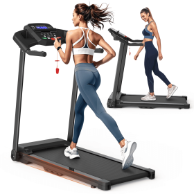 Foldable Treadmill 2.5HP Electric Folding Treadmill Running Walking Machine for Home Gym, Max 265 LBS Weight Capacity - as Pic