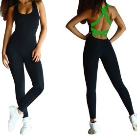 Women Sports YOGA Workout Gym Fitness Jumpsuit - Green - XXL