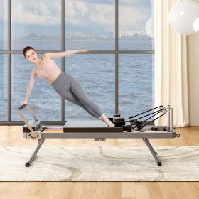 Pilates core bed, foldable home high quality, yoga studio same commercial fitness equipment, black - as Pic