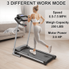 OBENSKY Foldable Treadmill for Home, 2.5HP Folding Running Jogging Walking Fitness Machine, 7.5 MPH, 250 lbs Capacity With 12 Preset Programs - Black