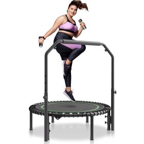 VEVOR 40" Foldable Mini Fitness Trampoline Adults Exercise Rebounder with Handle