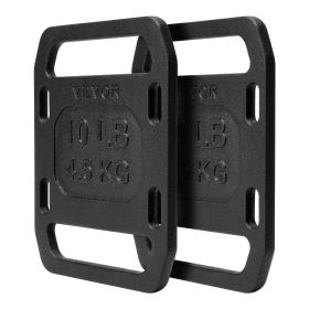 VEVOR Cast Iron Ruck Weights for Rucking Weight Plate with Handle 10LB Pairs - 10 lbs - Double Sheets