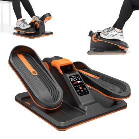Mini Electric Elliptical Machine with Electric and Resistance Mode, App Control for Under Desk Leg Seated Exerciser, Home Workout Equipment - orange