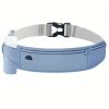 Ultra-Light Running Waist Pack – Breathable Nylon Belt Bag with Lock Closure & Reflective Strips for Safety (Unisex, 6 Colors) - Blue