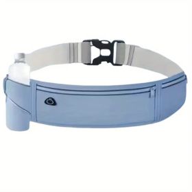 Multi-Pocket Reflective Waist Pack – Lightweight Nylon Design for Men & Women (Hiking/Dog Walking Essentials) - Blue