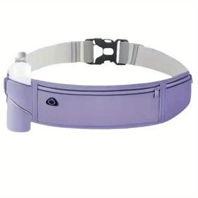 High-Visibility Running Belt – Nylon Fanny Pack with Lock Closure & Reflective Trim for Night Workouts - grey