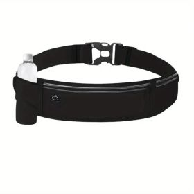 Gym & Trail Running Fanny Pack – Invisible Fit with Reflective Strips & Lock Closure (6 Stylish Colors) - Black