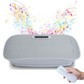 Full Body Vibration Platform Crazy Fitness Massage 10-Frequency Weight Loss & Fat Burner Shaking Machine For Unisex Grey 034 - Grey - ABS
