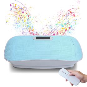 Full Body Vibration Platform Crazy Fitness Massage 10-Frequency Weight Loss & Fat Burner Shaking Machine For Unisex Blue - Blue - ABS