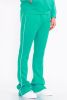 Mens Side Pipe Stacked Flare Pants - Black - 2XL
