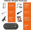Multi-functional Power Cage,Home Adjustable Pullup Squat Rack 1000Lbs Capacity Comprehensive Fitness Barbell Rack - Black-Red