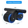 Automatic Rebound Abdominal Wheel Anti-slip AB Roller Wheel with Kneel Pad Phone Holder Home Gym Abdominal Exerciser for Men Women - Blue