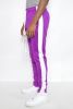 SLIM FIT SINGLE STRIPE TRACK PANT - PURPLE WHITE - S