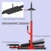 Vertical Leg Press Machine with Adjustable Leg, Back and Head Positions, Olympic Plate Compatible, Red - Red
