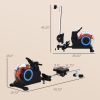 Foldable Rower Machine, Water Rowing Machine with Wheels, LCD Monitor and Tablet Holder for Cardio Training, White - White
