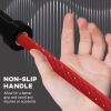7.2ft Weight Bar, Olympic Bar with Rotating Sleeves, Non-Slip Knurling Grip, 1500lbs Weight Capacity, Red - Red