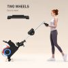 Foldable Rower Machine, Water Rowing Machine with Wheels, LCD Monitor and Tablet Holder for Cardio Training, White - White