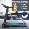 OBENSKY Treadmill with Adjustable Incline Folding Treadmill for Home 2.5 HP 12 Preset for Home Use 7.5 mph Range - Black