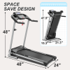 OBENSKY Foldable Treadmill for Home, 2.5HP Folding Running Jogging Walking Fitness Machine, 7.5 MPH, 250 lbs Capacity With 12 Preset Programs - Black