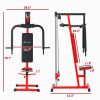 Chest Fly and Chest Press Machine for Back, Pectoral, Rear Deltoid and Shoulder Training, Red - Red