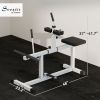 Adjustable Steel Seated Calf Raise Exercise Strength Training Gym Equipment, White - Default Title