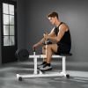 Adjustable Steel Seated Calf Raise Exercise Strength Training Gym Equipment, White - Default Title