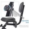 Folding Exercise Bike, Fitness Upright and Recumbent X-Bike with 16-Level Adjustable Resistance, Arm Bands and Backrest - as Pic