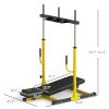 Vertical Leg Press Machine with Adjustable Leg, Back and Head Positions, Olympic Plate Compatible, Yellow - Yellow
