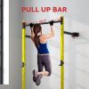 Folding Squat Rack with Pull Up Bar, Wall Mounted and Adjustable, 1000 Pounds Capacity Power Rack, Yellow - Yellow