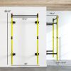 Folding Squat Rack with Pull Up Bar, Wall Mounted and Adjustable, 1000 Pounds Capacity Power Rack, Yellow - Yellow