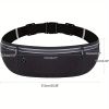 Ultra-Light Running Waist Pack – Breathable Nylon Belt Bag with Lock Closure & Reflective Strips for Safety (Unisex, 6 Colors) - Black