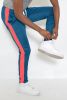 SLIM FIT SINGLE STRIPE TRACK PANT - BLUE ORANGE - S