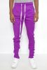 SLIM FIT SINGLE STRIPE TRACK PANT - PURPLE WHITE - S