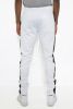 Slim Fit Single Stripe Track Pant - WHITE BLACK - 2XL
